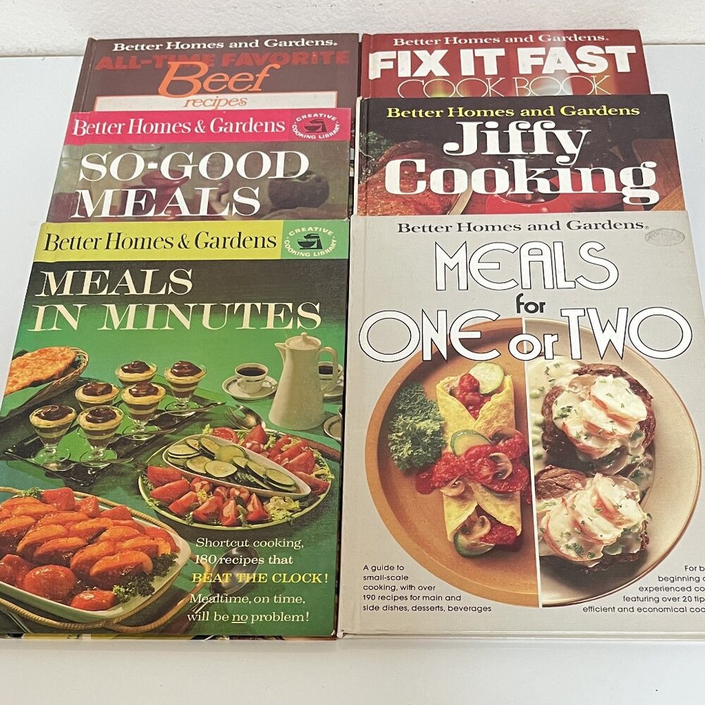Rare & Vintage (6) COOKBOOKS Better Homes & Gardens ('60's & '70's)-Preowned